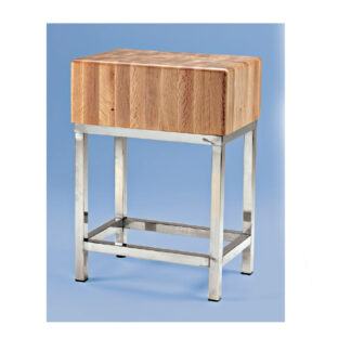 I-2 Tajo de 4 Patas de acero inox sin faldón  Sin portacuchillos  Altura total 90cm