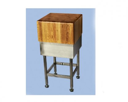 S- Tajo de 4 patas insonorizado de acero-inox. Sin portacuchillo. Altura total 90cms