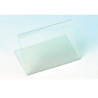 Porta tarjeta transparente con base