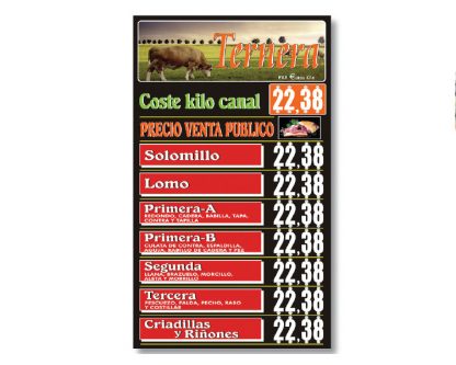 Lista oficial  ternera