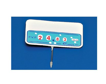 Núm. ruedas, azul, con rueda para indicar kilo-unid. -100 gr., 1/4