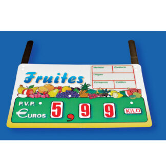 Frutas, Núm. ruedas, Ganchos