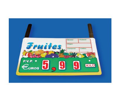 Frutas, Núm. ruedas, Ganchos