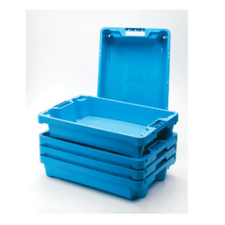 Cubeta azul pescadería