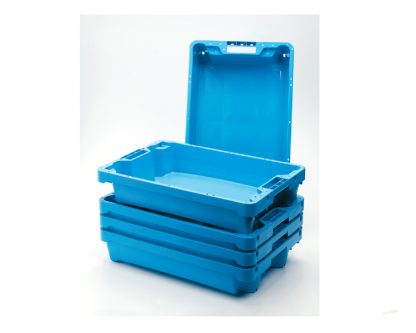 Cubeta azul pescadería