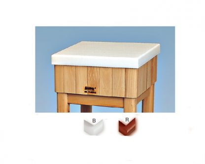 F- Taco madera fabricado en cuadradillo y 5cm polietileno RECTANGULARES en Blanco (Ref +B) y Rojo (Ref +R)
