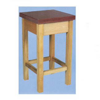 L- Tajo de madera con faldón y sobre de polietileno. Polietileno de 5cm, altura total 90cm. En Blanco (Ref +B) y en Rojo (Ref +R)