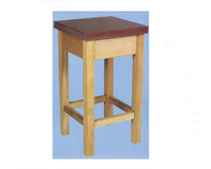 L- Tajo de madera con faldón y sobre de polietileno. Polietileno de 5cm, altura total 90cm. En Blanco (Ref +B) y en Rojo (Ref +R)