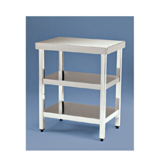 Mesa acero-inox para cortadoras 2 estantes
