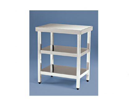 Mesa acero-inox para cortadoras 2 estantes