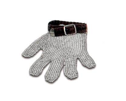 Guantes 5 dedos inox banda nylon reversibles. Guantes acero-inox