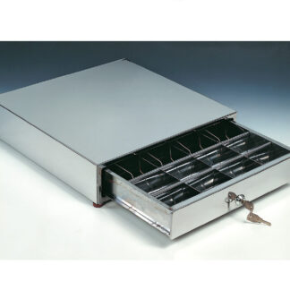 Caja monedero acero inox Con 8 departamentos portamonedas y 4 portabilletes