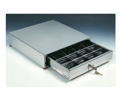 Caja monedero acero inox Con 8 departamentos portamonedas y 4 portabilletes
