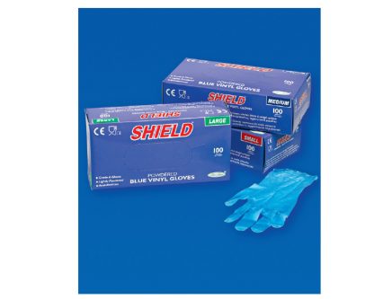 Guantes vinilo azul talla Paquete 100 uds