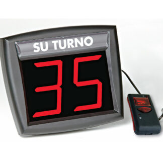 Indicador de turno Visor de dos digitos con mando a distancia.
