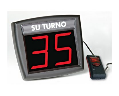 Indicador de turno Visor de dos digitos con mando a distancia.