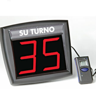Indicador de turno Visor de dos dígitos y mando a distancia con visor.