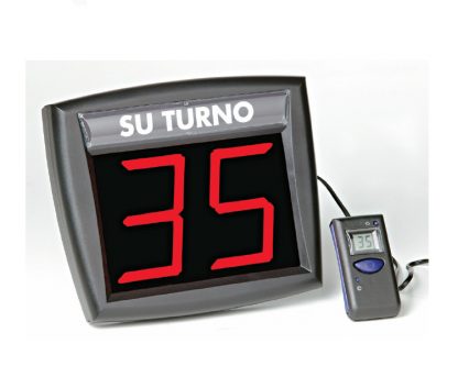 Indicador de turno Visor de dos dígitos y mando a distancia con visor.