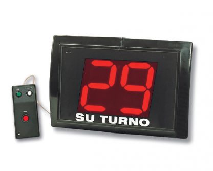 Indicador de turno Visor de dos dígitos con mando con cable.