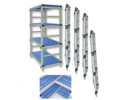 Estanterías de plástico pleg ables modulares. Estantería de plástico plegable 4 estantes - Imagen 2