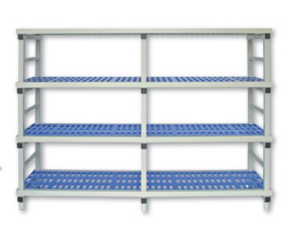 Estanterías de plástico pleg ables modulares. Estantería de plástico plegable 4 estantes