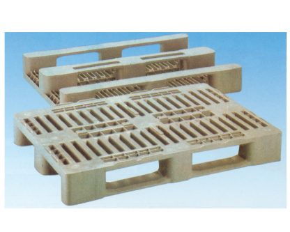 Palet plástico gris Carga dinámica hasta 1.250 kg. Carga estática hasta 5.000 kg.
