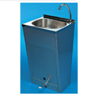 Lavamanos inox con 2 pedales Mezclador agua fría y caliente.
