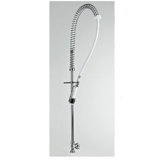 Grifo ducha extensible de un agua. Piña blanca.
