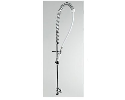 Grifo ducha extensible de un agua. Piña blanca.