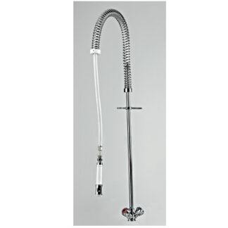 Grifo ducha extensible de dos aguas. Piña blanca.