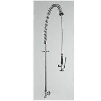 Grifo ducha extensible de dos aguas. Piña negra.