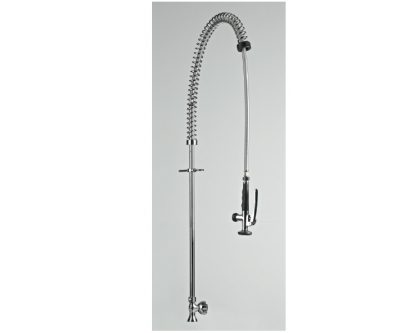 Grifo ducha extensible de un agua. Piña negra.