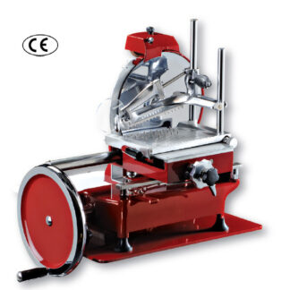 Cortadora fiambres manual 250. Espesor corte 0+2. Capacidad corte (Grueso) de 150 x 185 mm. Posición sobremesa.