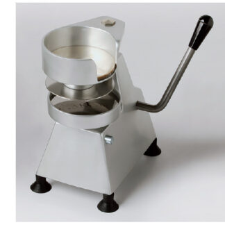 Maquina hamburguesera semiautomática 1 unidad en acero inox. Tipo papel celofán ref. PH-7. Características igual ref. MH-10