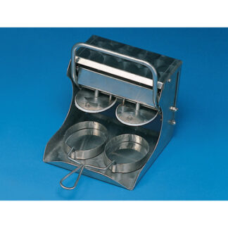 Hamburguesera acero-inox de 2 unidades ovalada