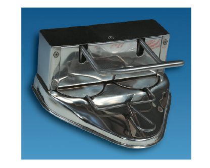 Hamburguesera acero-inox 2 unidades redonda