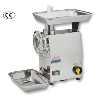 Picadora de carne Boca: 22. Cuerpo: acero inoxidable. Grupo picador: acero inoxidable. Cuchilla: autoafilante. Interruptor: invertidor de marcha. Potencia: 1,5 HP. Motor: trifásico/monofasico. Producción 250 kg/h