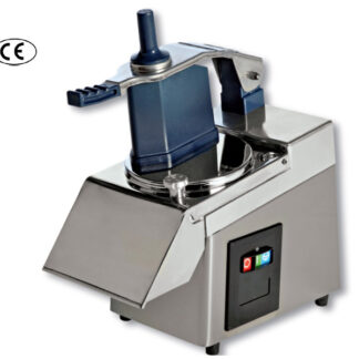 Máquina ralladora-cortadora multifunción Cuerpo: acero inoxidable y aleación especial. Potencia: HP 0,75. Motor: monofásico/trifásico. Peso 20 kg. Producción: 150-300 kg/h