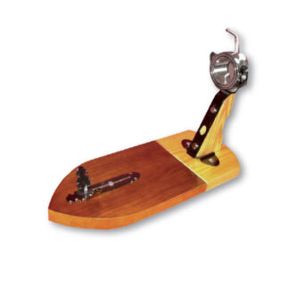 Sujeta jamones Articulado giratorio inox base madera