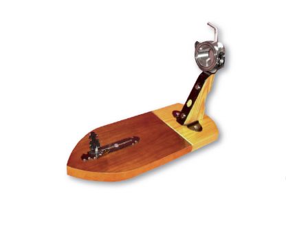 Sujeta jamones Articulado giratorio inox base madera