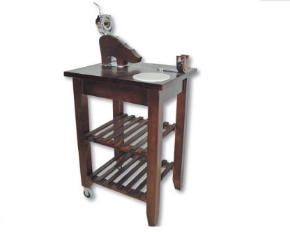Mesa jamonera con soporte jamón inox giratorio
