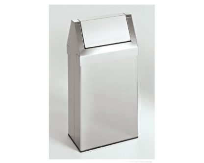 Papelera basculante acero-inox Tapa basculante. Parte superior extraible