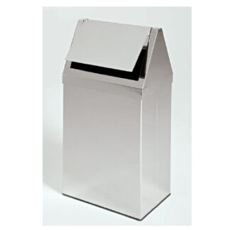 Papelera basculante acero-inox Tapa basculante. Parte superior extraible