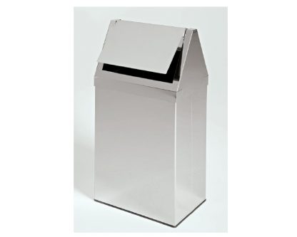 Papelera basculante acero-inox Tapa basculante. Parte superior extraible