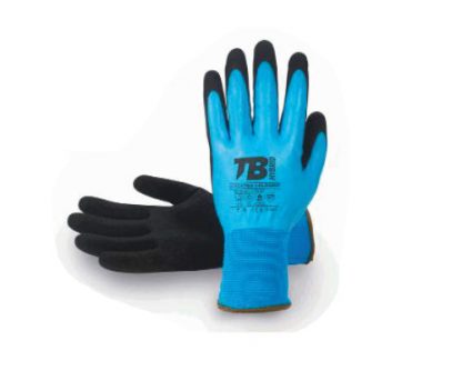 A-760-10 - Guantes manipulación de alimentos congelados o refrigerados. Material poliéster con revestimiento de látex.
