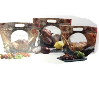Bolsa asado con asa para microondas Troquel Zipper