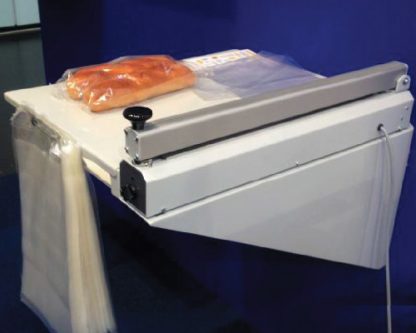 Soldadora de bolsas magnético Soporte pared opcional. Especial para entrada hipermercados. Barra de soldadura de 50 cm.