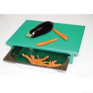 Tabla corte con cubeta Con guías para cubeta gastronorm GI- 1/2-65. Altura 10 cm