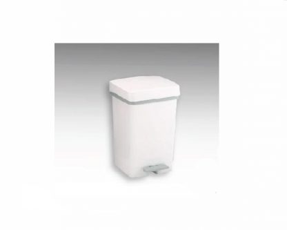 Cubo de basura con pedal. Con aro sujeta bolsas 28l